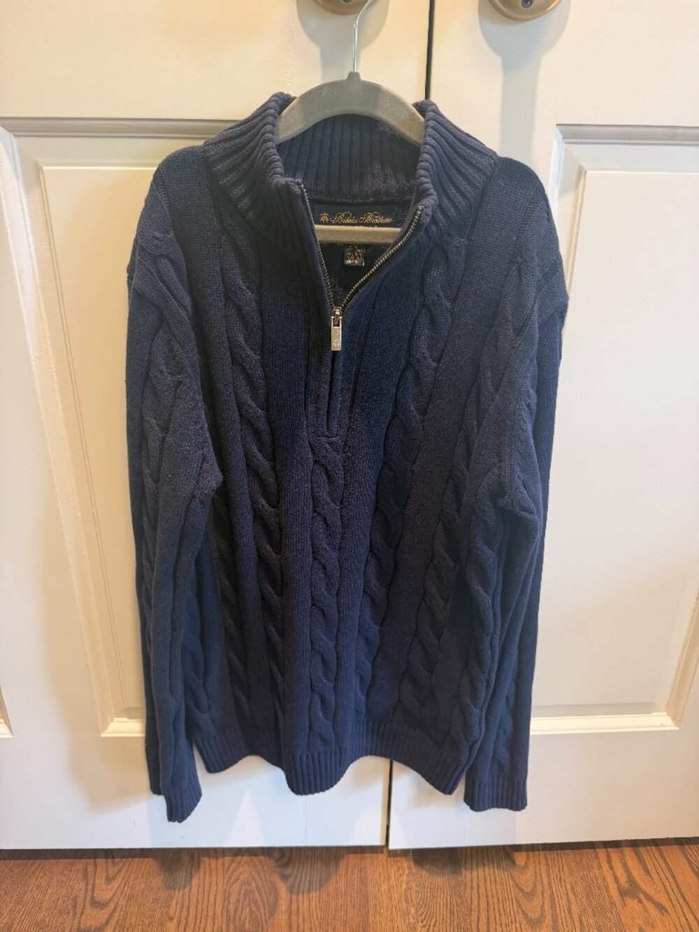 Brooks Brother Quarter Zip Cable Sweater